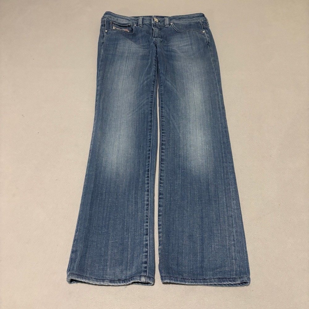 Diesel Ronhary Womens Low Rise Straight Leg Jeans 29x30 Blue Wash Made in Italy